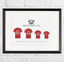 Load image into Gallery viewer, Personalised Family Cricket Team Gift Print
