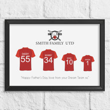 Load image into Gallery viewer, Personalised Family Cricket Team Gift Print
