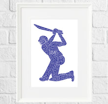 Load image into Gallery viewer, Personalised Cricket Print
