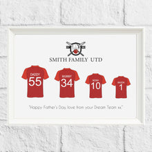 Load image into Gallery viewer, Personalised Family Cricket Team Gift Print
