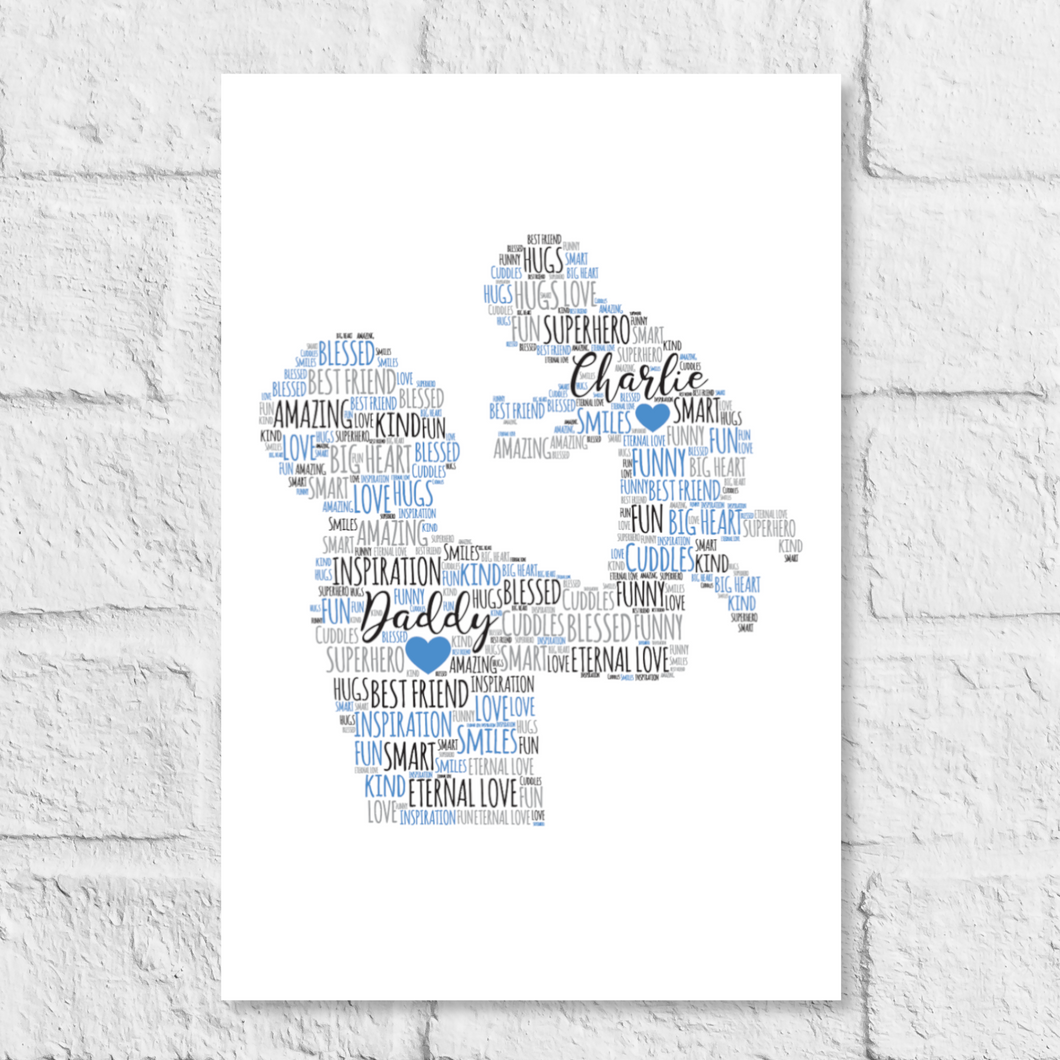 Personalised Dad and Baby print