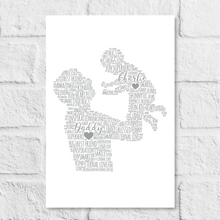 Load image into Gallery viewer, Personalised Dad and Baby print
