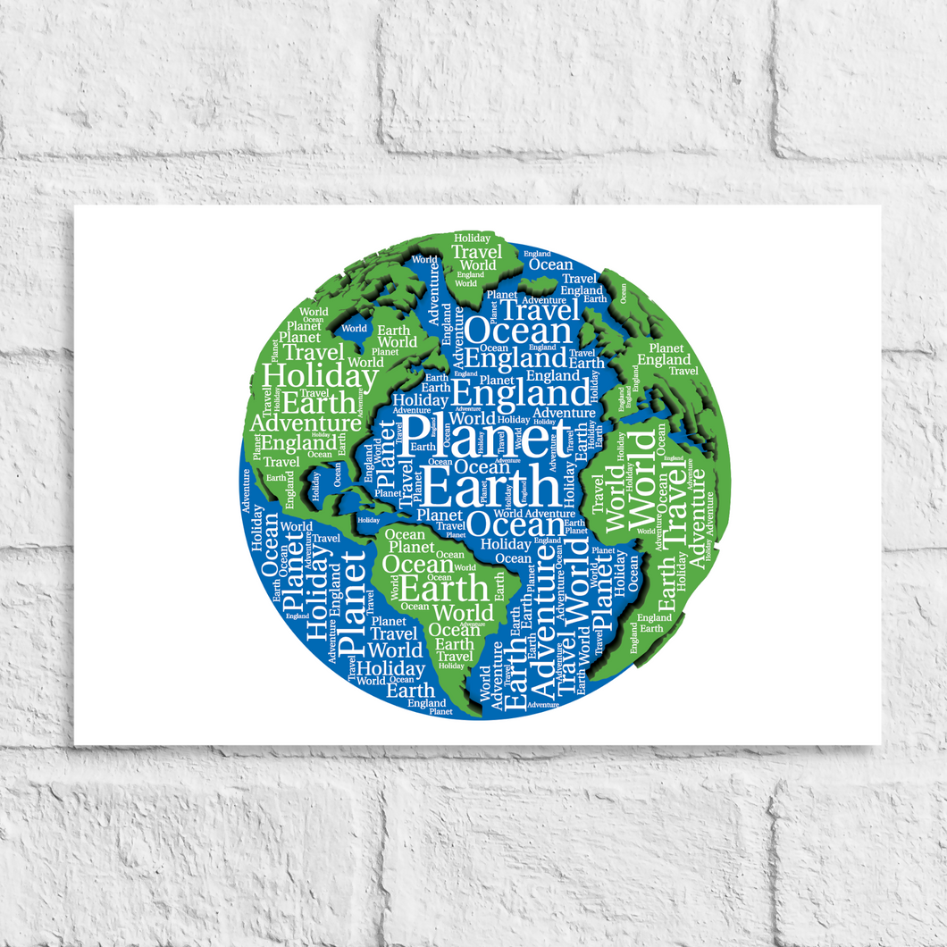 Personalised World Map Gift Print