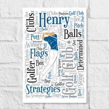 Load image into Gallery viewer, Personalised Golf Gift Print
