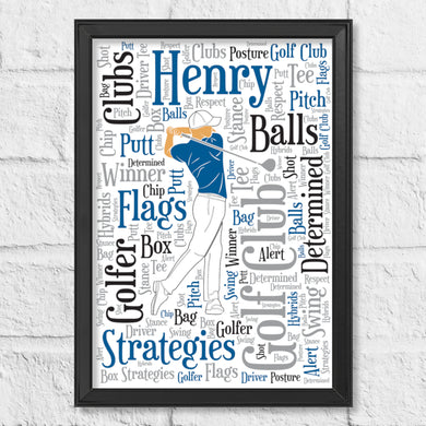 Personalised Golf Lovers gift idea by Stunrosie Gifts