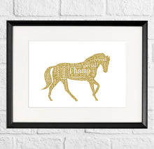 Load image into Gallery viewer, Pony word art word cloud gift print
