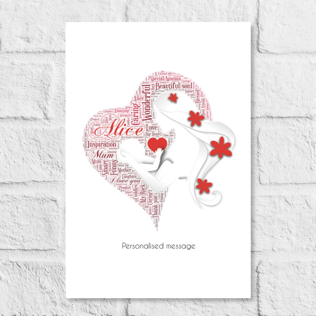 Personalised Mum and Baby Gift Print