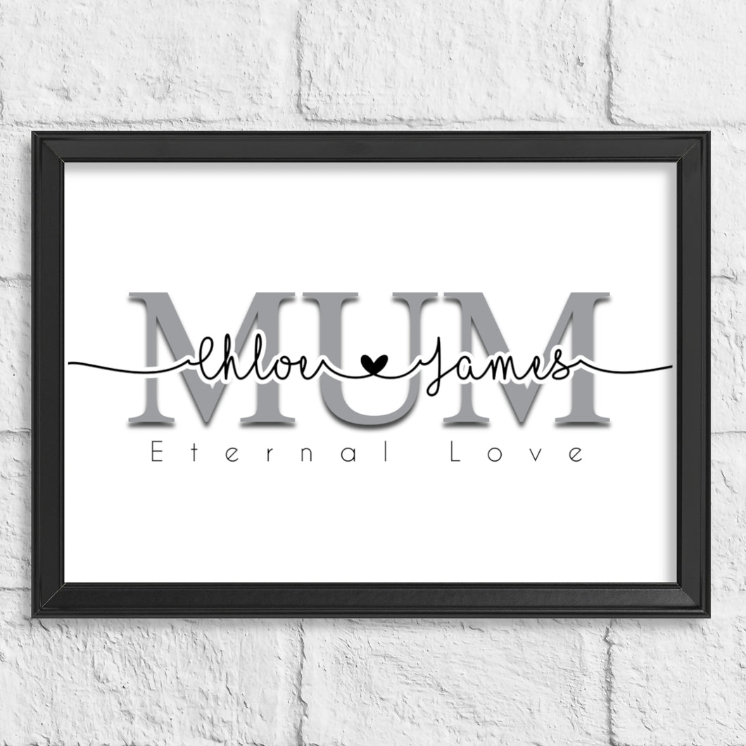 Personalised MUM Word Art