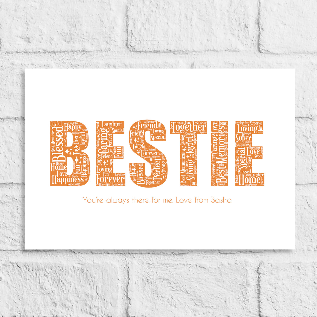 Personalised Bestie Gift Print