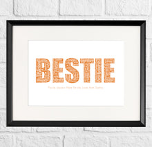 Load image into Gallery viewer, Personalised Bestie Gift Print
