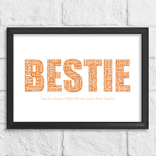 Load image into Gallery viewer, Personalised Bestie Gift Print
