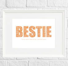 Load image into Gallery viewer, Personalised Bestie Gift Print
