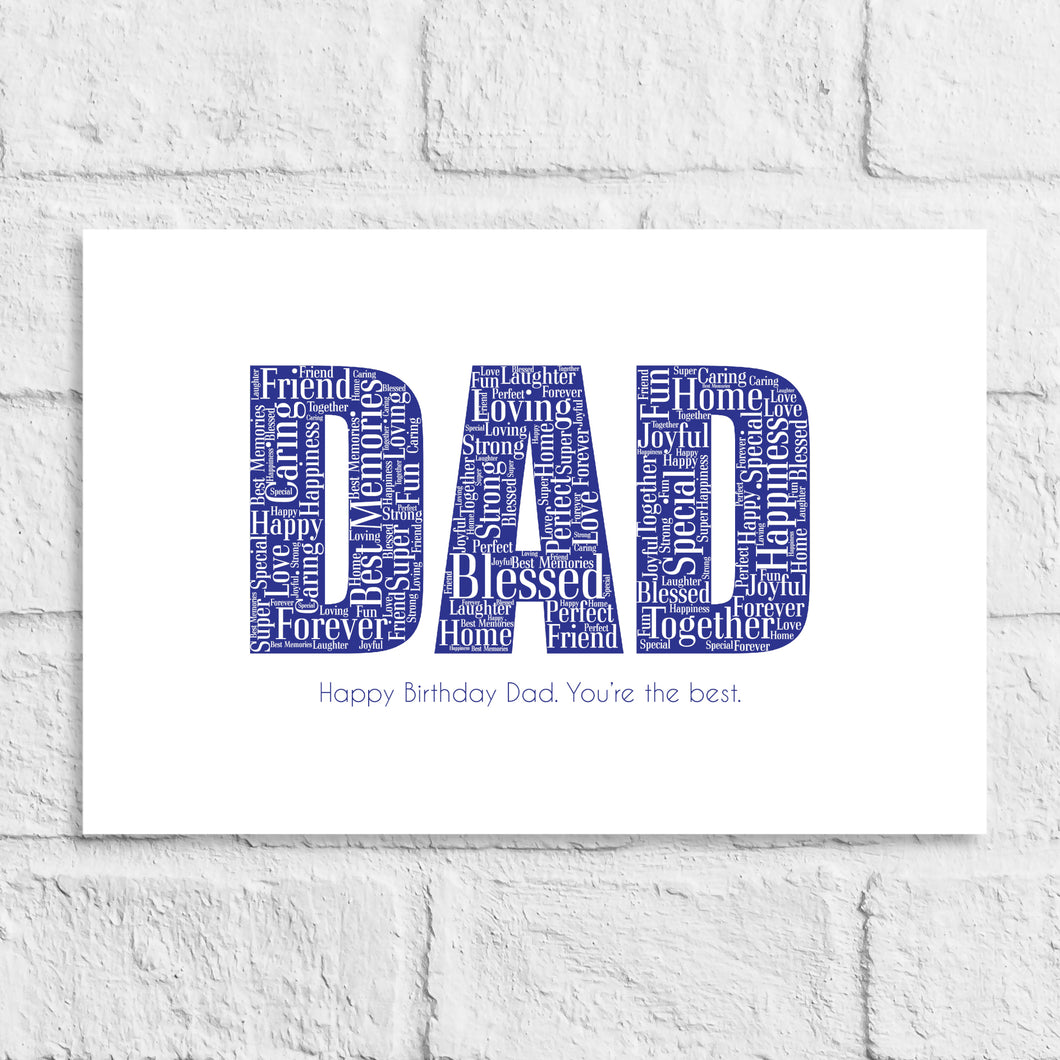 Personalised Dad Gift Print