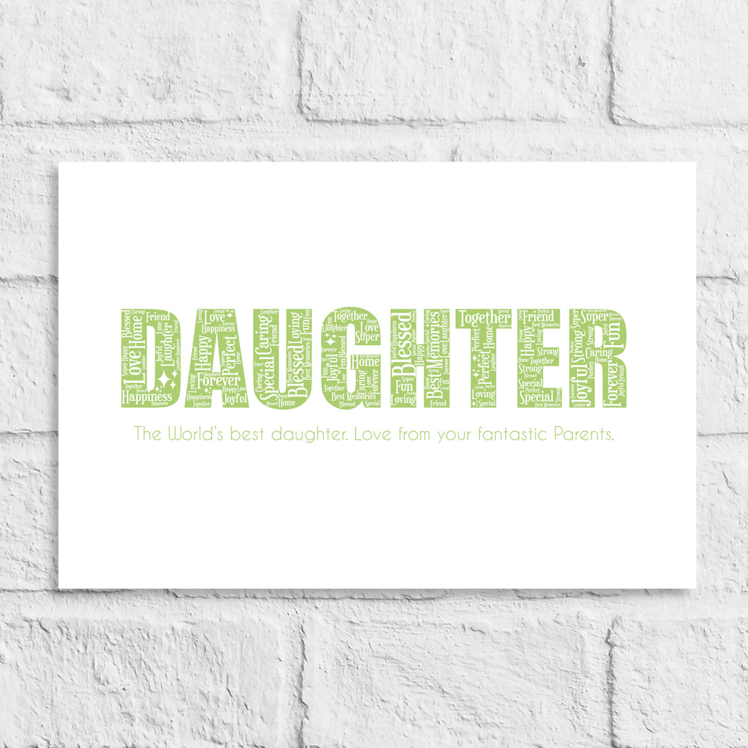 Personalised Daughter Gift Print