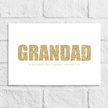 Load image into Gallery viewer, Word Cloud Grandad gift Print by Stunrosie Giftp
