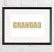 Load image into Gallery viewer, Personalised Grandad Word Art by Stunrosie Gifts
