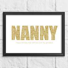 Load image into Gallery viewer, Nanny gift print
