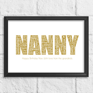 Nanny gift print