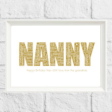 Load image into Gallery viewer, Nan gift print by Stunrosie gifts
