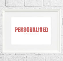 Load image into Gallery viewer, Personalised Custom Word Gift Print
