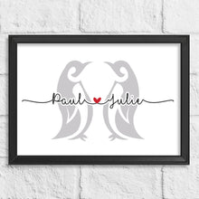 Load image into Gallery viewer, Personalised Penguin Gift Print
