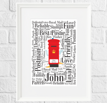 Load image into Gallery viewer, Word cloud letterbox delivery gift print
