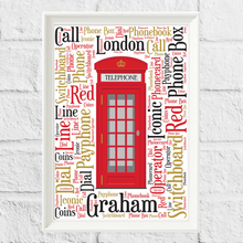 Load image into Gallery viewer, Personalised Phone Box Gift Print
