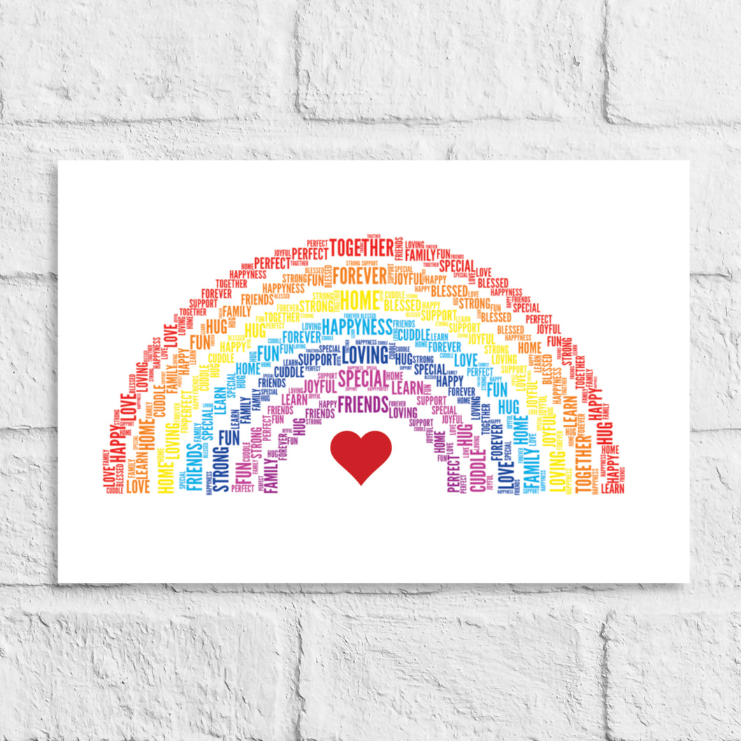 Personalised Rainbow Gift Print