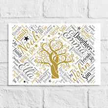 Load image into Gallery viewer, Personalised Family Tree Gift Print
