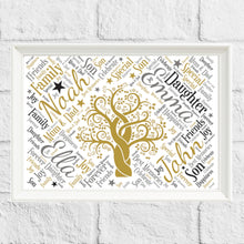 Load image into Gallery viewer, Family tree personalised print
