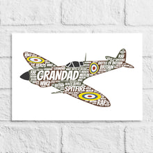 Load image into Gallery viewer, Spitfire artwork gift idea for Grandad
