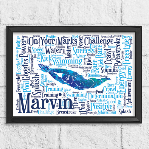 Olympic swimming gift print