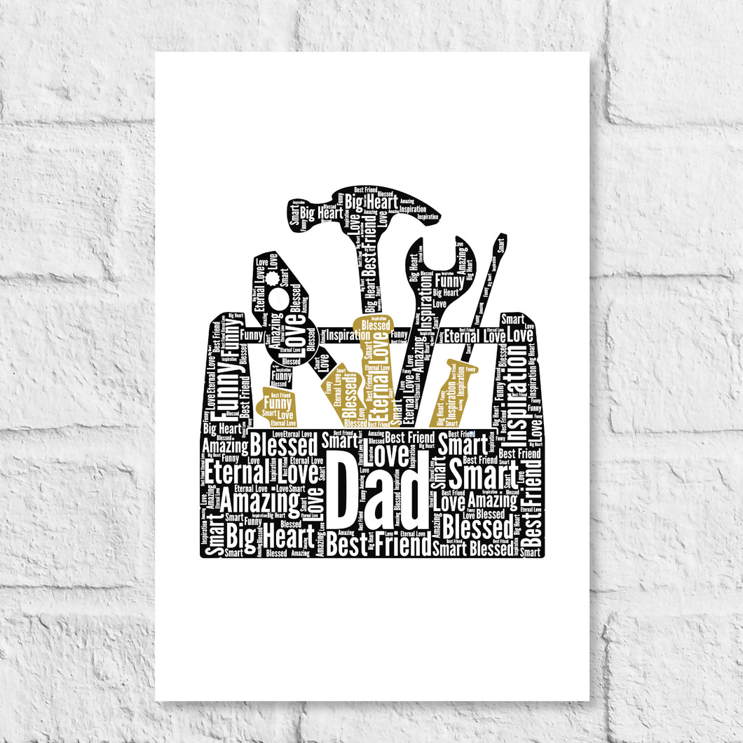 Toolbox word art gift print 