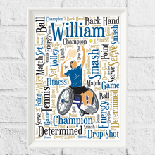 Load image into Gallery viewer, Paralympic tennis picture WordArt
