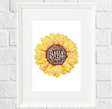 Load image into Gallery viewer, Sunflower flower print thank you gift idea
