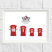 Load image into Gallery viewer, Personalised Family Football Team Gift Print
