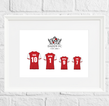 Load image into Gallery viewer, Personalised Family Football Team Gift Print
